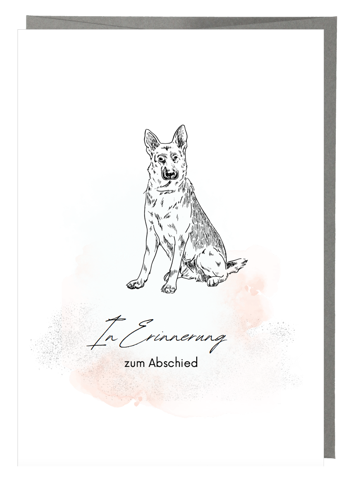 Noble-Karte - Hund mit Spruch «In Erinnerung zum Abschied»